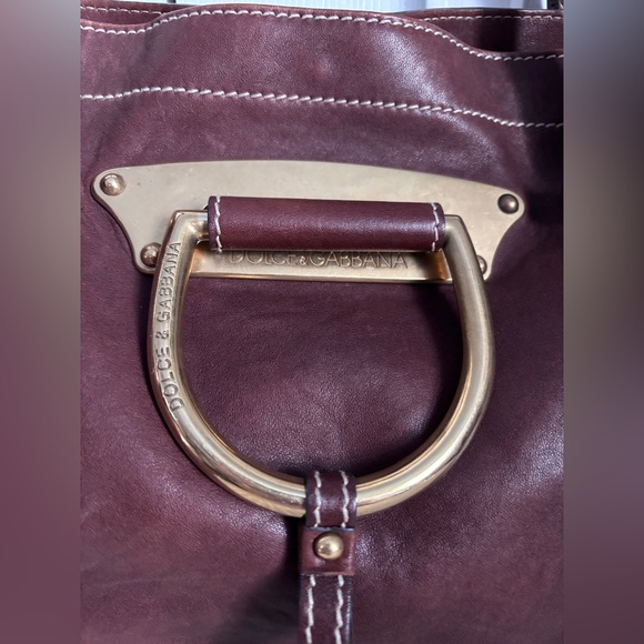 Vintage Authenticated 1990’s Dolce & Gabbana D Ring Calf Skin Satchel - Picture 4 of 16